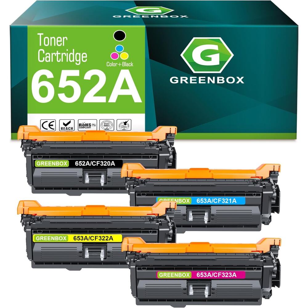 NEW GREENBOX 652A653AToner Cartridge Replacement HP CF320A CF321A CF322A CF323A
